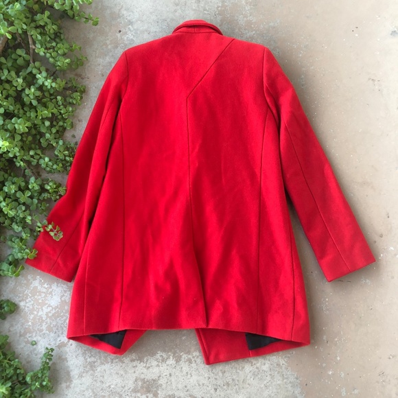 NICHOLAS Revolve Felted Wool Coat in Neon Red - Picture 3 of 8